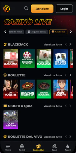 Instant Casino Francia Casinò dal vivo