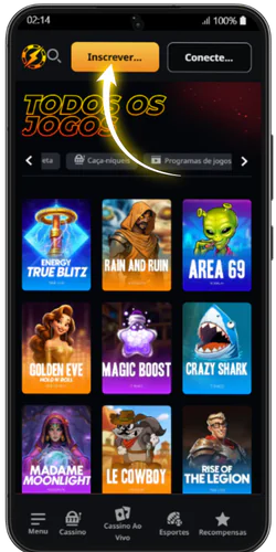 Instant Casino Portugal Clique em Registar