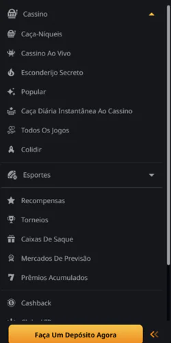 Instant Casino França  Menu