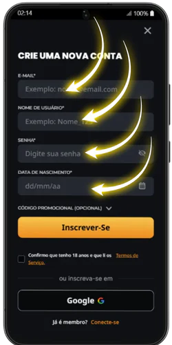 Instant Casino Portugal Preencha o formulário